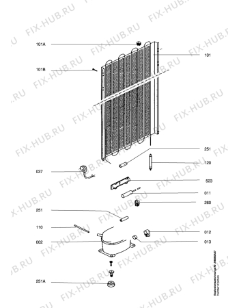 Взрыв-схема холодильника Electrolux QT226FI - Схема узла Freezer cooling system