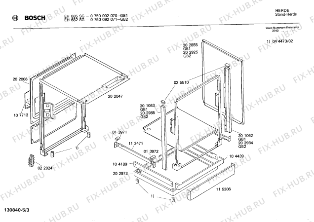 Схема №5 0750092069 EH680SG с изображением Переключатель для плиты (духовки) Bosch 00026541