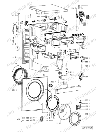 Схема №1 AWM 789 с изображением Обшивка для стиралки Whirlpool 481245212378