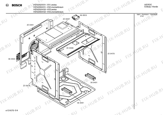 Схема №4 HEN200A с изображением Направляющая для электропечи Bosch 00068525