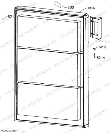 Взрыв-схема холодильника Aeg AGS0992 - Схема узла Door 003