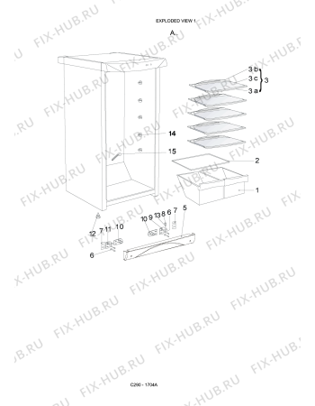 Схема №3 C290 - 1704A с изображением Лампочка для холодильника Whirlpool 482000017157