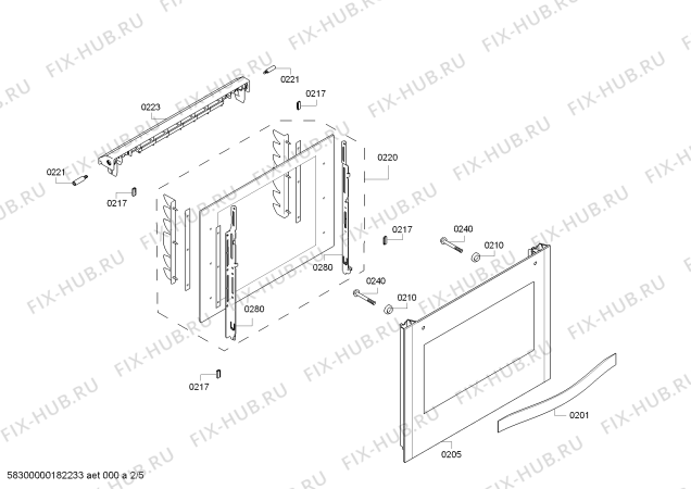 Схема №2 3HB518XF H.BA.NP.C3D.IN.CARRO.FL/.X.E3_COT/ с изображением Панель управления для плиты (духовки) Bosch 00791093