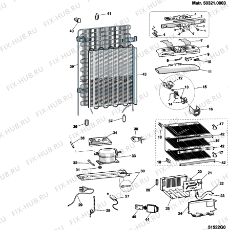 Взрыв-схема холодильника Indesit BAN33PS (F034201) - Схема узла
