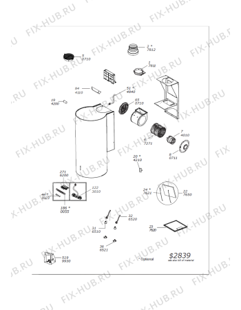 Схема №1 208355404763PRF00907 с изображением Руководство для вытяжки Whirlpool 488000533229