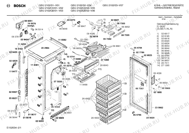 Схема №1 GSU5102 с изображением Панель для холодильной камеры Bosch 00286830