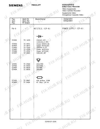Схема №18 FM632L4FF с изображением Сервисная инструкция для видеоаппаратуры Siemens 00535393