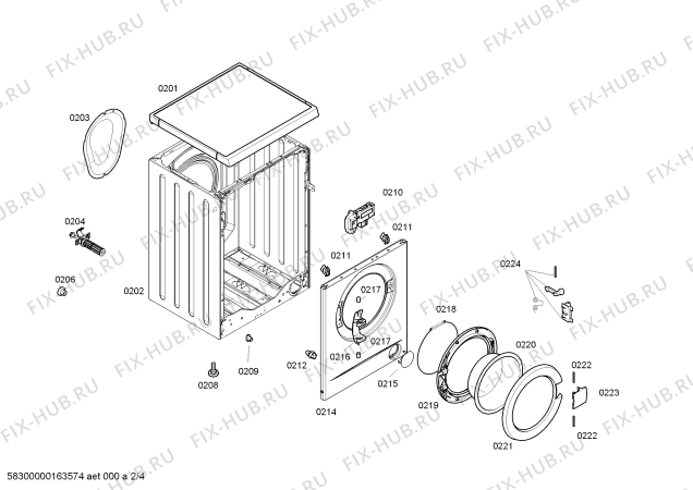 Схема №2 WAA12161TR с изображением Панель управления для стиралки Bosch 00669689