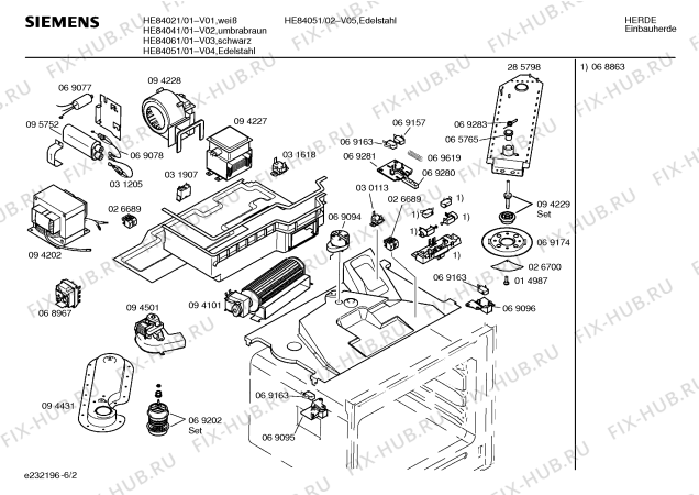 Схема №5 HE84061 с изображением Инструкция по эксплуатации для электропечи Siemens 00518895