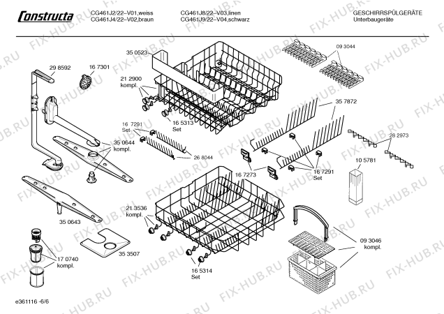Взрыв-схема посудомоечной машины Constructa CG461J9 - Схема узла 06