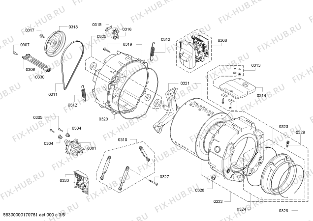 Схема №4 WAY32740FG Home Professional с изображением Панель управления для стиралки Bosch 00745084