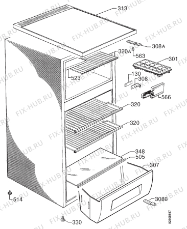 Взрыв-схема холодильника Zanussi ZD50/17RAL - Схема узла Housing 001