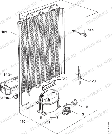 Взрыв-схема холодильника Zanussi ZI5235 - Схема узла Cooling system 017