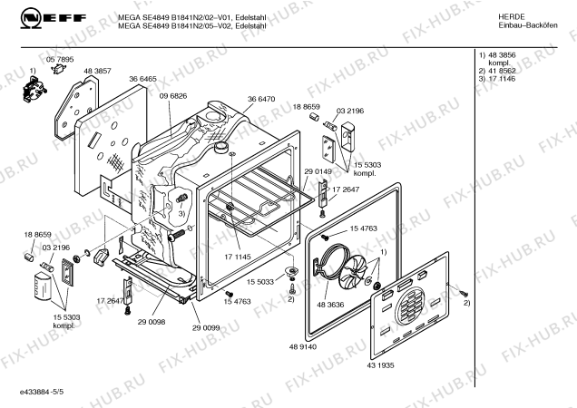 Схема №4 B1841N2 MEGA SE4849 с изображением Инструкция по эксплуатации для плиты (духовки) Bosch 00586241