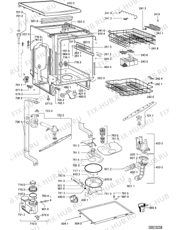 Взрыв-схема посудомоечной машины Ignis LPA 57/9 - Схема узла