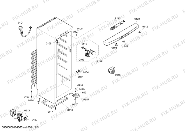 Схема №3 KDR40423FF с изображением Панель для холодильника Bosch 00434817