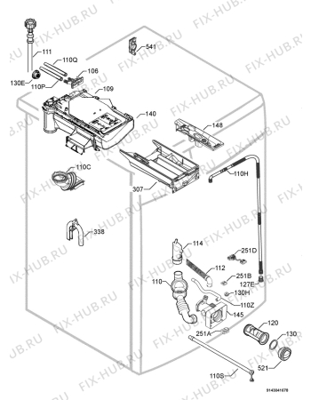 Взрыв-схема стиральной машины Electrolux EWF14589W CHILD LOCK - Схема узла Hydraulic System 272