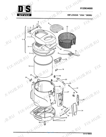 Схема №1 D650U с изображением Панель для тостера (фритюрницы) DELONGHI 5325118100