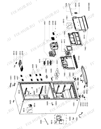 Схема №3 ARC 4190 с изображением Сенсорная панель для холодильной камеры Whirlpool 481221479493