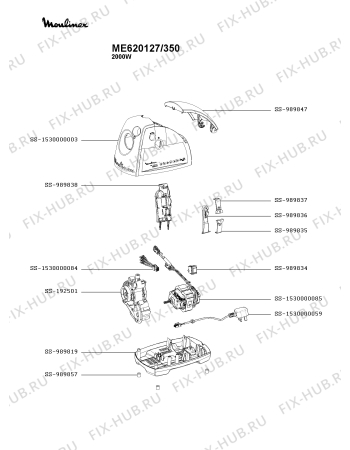 Схема №2 ME626132/350 с изображением Провод для электрошинковки Moulinex SS-1530000084