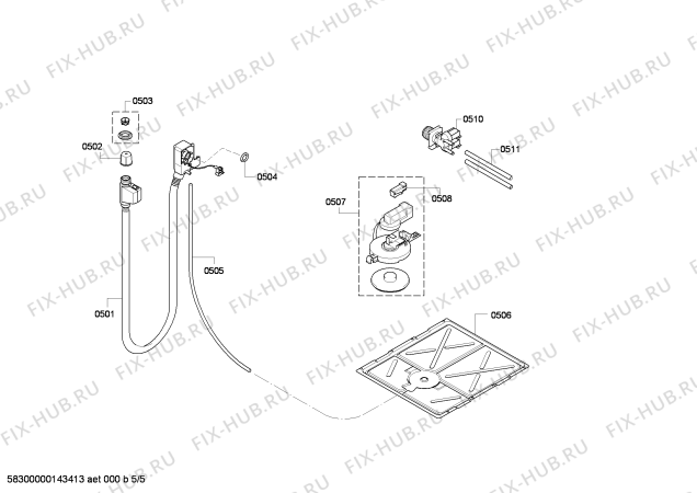 Взрыв-схема стиральной машины Bosch WAE28174EX Bosch Maxx 7 VarioPerfect - Схема узла 05