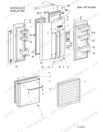 Схема №3 FFU3DGK (F085249) с изображением Микромодуль для холодильника Indesit C00304237