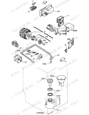 Взрыв-схема посудомоечной машины Unknown DV451 - Схема узла W10 Electric, users manual F