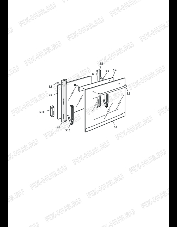 Взрыв-схема плиты (духовки) DELONGHI DGW965B - Схема узла 3