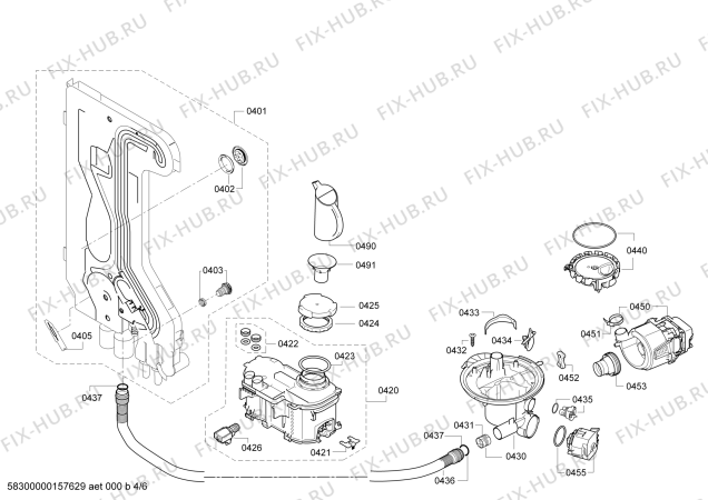 Схема №4 SMI50E02TC с изображением Панель управления для посудомойки Bosch 00706237