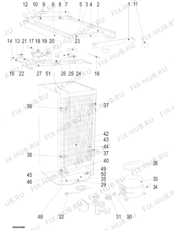 Взрыв-схема холодильника Zanussi ZK19/7RL - Схема узла Electrical equipment 268