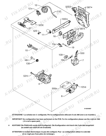 Взрыв-схема стиральной машины Husqvarna Electrolux QW1022HT - Схема узла Electrical equipment 268