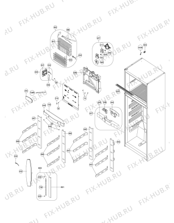 Схема №4 WTH 5244 NFX AQUA с изображением Втулка двери для холодильника Whirlpool 482000021065