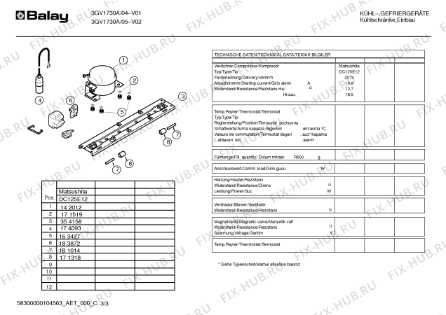 Схема №2 3GV1730A с изображением Инструкция по эксплуатации для холодильной камеры Bosch 00592297