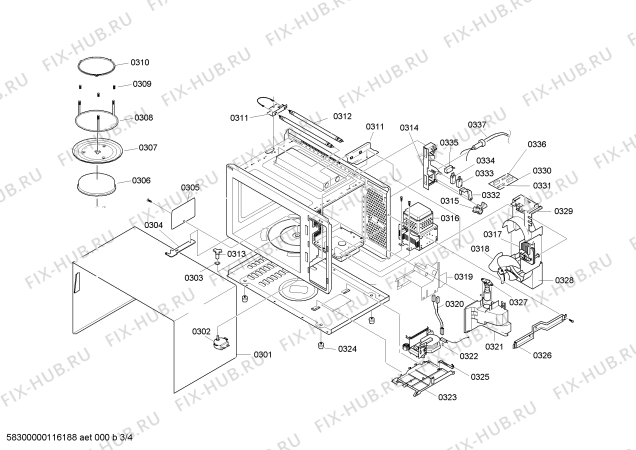 Схема №2 HMT9856 с изображением Набор винтов для микроволновой печи Bosch 00603998