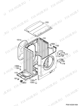 Схема №7 L82470BI с изображением Блок управления для стиральной машины Aeg 973914528238038