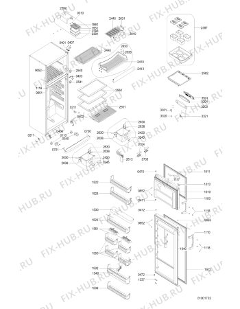 Схема №2 ARC 4440/IX с изображением Заглушка для холодильной камеры Whirlpool 481241829893