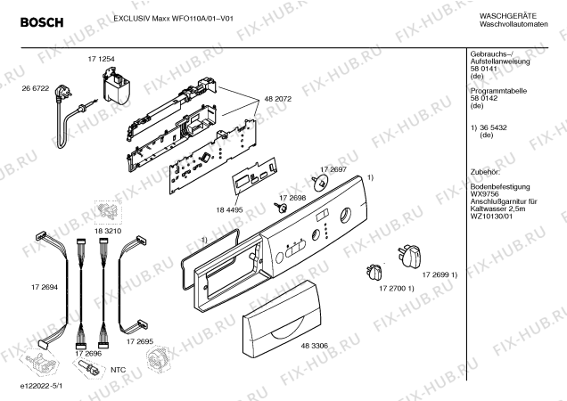 Схема №4 WFO110A Eclusiv Maxx WFO 110 A с изображением Панель управления для стиральной машины Bosch 00365432