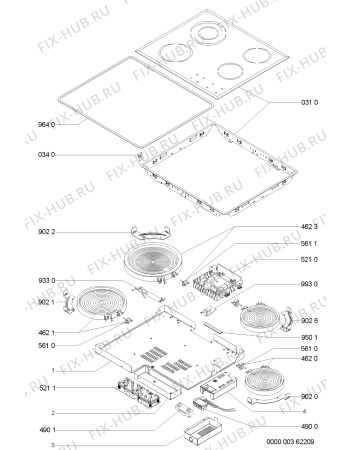 Схема №1 AKM 951/G/BA с изображением Затычка для плиты (духовки) Whirlpool 481244039258