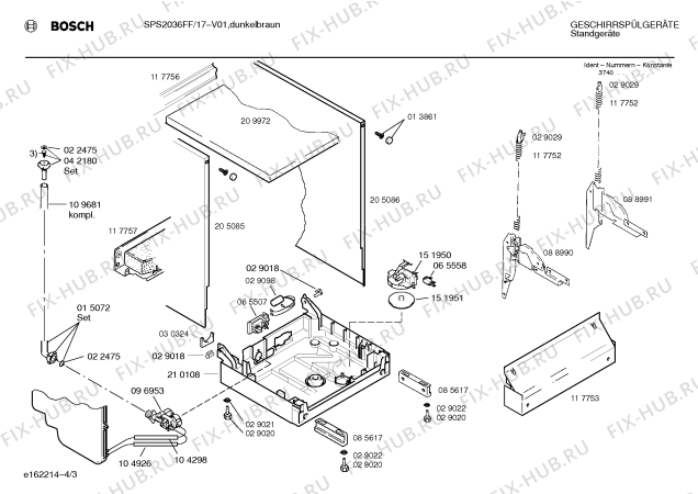 Схема №3 SPS2036FF с изображением Переключатель для посудомоечной машины Bosch 00160628