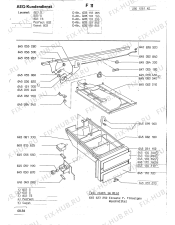 Взрыв-схема посудомоечной машины Aeg LAV803 TS - Схема узла Section9