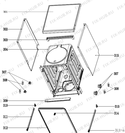 Взрыв-схема посудомоечной машины Gorenje GS52115X (495767) - Схема узла 03