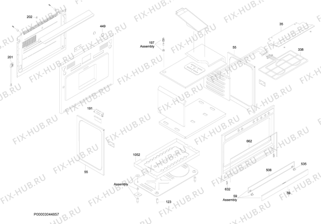 Взрыв-схема плиты (духовки) Rex Electrolux RKG901099X - Схема узла Section 2