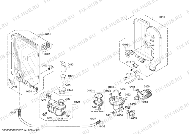 Схема №4 S51M58X3EU с изображением Передняя панель для посудомоечной машины Bosch 00703535