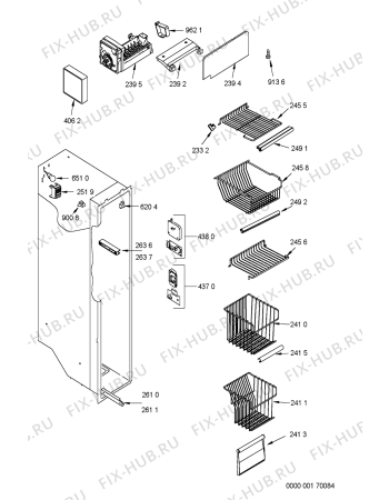 Взрыв-схема холодильника Kenmore SB 540W-KM-US - Схема узла