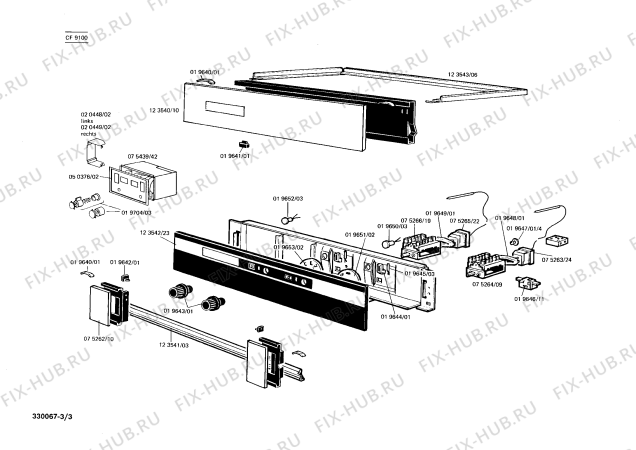 Схема №3 0750192051 EH640EM с изображением Рычаг для плиты (духовки) Bosch 00075255