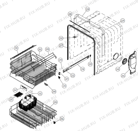 Взрыв-схема посудомоечной машины Gorenje D607 NO   -SS Bi (176978, DW20.1) - Схема узла 02