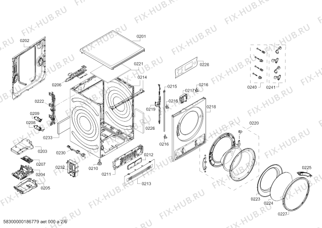 Схема №4 3TW976 lavar & secar 7/4kg с изображением Панель управления для стиралки Bosch 11007521