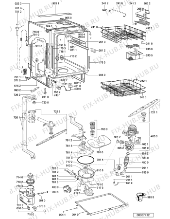 Схема №1 ADG 686 FD с изображением Обшивка для посудомойки Whirlpool 480140101301