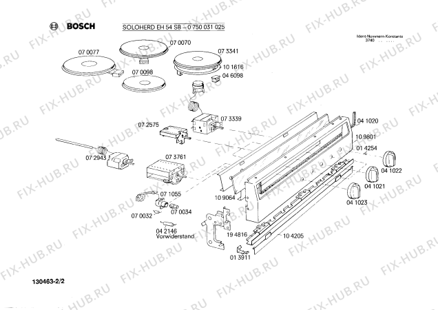 Взрыв-схема плиты (духовки) Bosch 0750031025 EH54SB - Схема узла 02