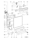 Схема №1 GSF 1581 WS с изображением Панель для электропосудомоечной машины Whirlpool 481245371407